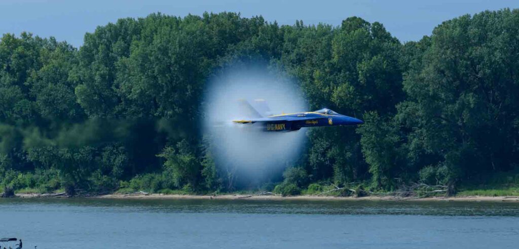 Blue Angels F18 Super Hornet cloud bubble